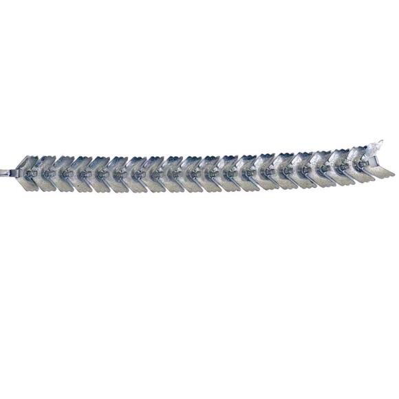 Vtg 60s Silver Tone Chevron Bracelet MCM Chunky Statement 50s - Picture 4 of 5